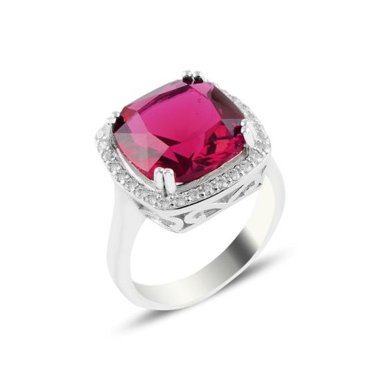 Wholesale Ruby CZ Solitaire Ring