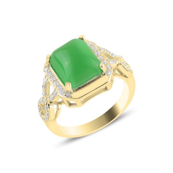 Wholesale Green Cat’s Eye CZ Solitaire Ring