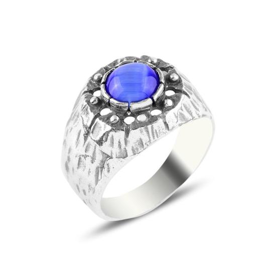 Wholesale Navy Blue Cat’s Eye Ring