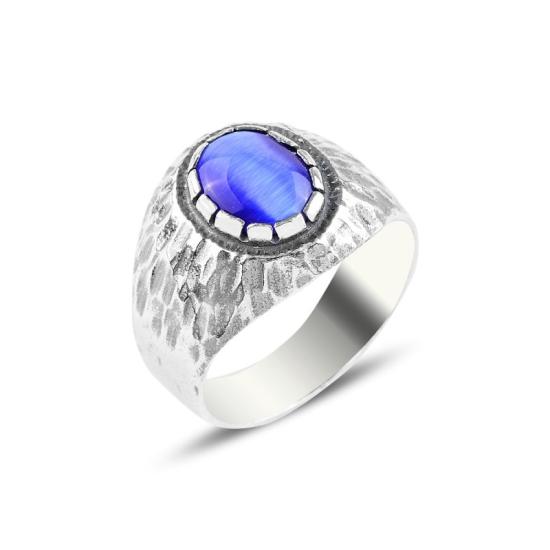 Wholesale Navy Blue Cat’s Eye Ring