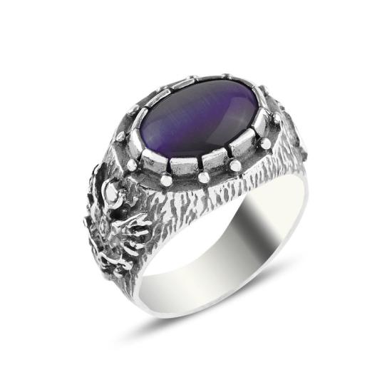 Wholesale Coat Of Arms Of The Ottoman Empire & Ottoman’s Signature Purple Cat’s Eye Ring