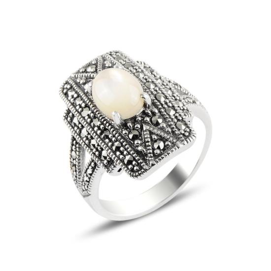 Mother of Pearl & Marcasite Ring