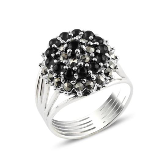 Onyx & Marcasite Ring