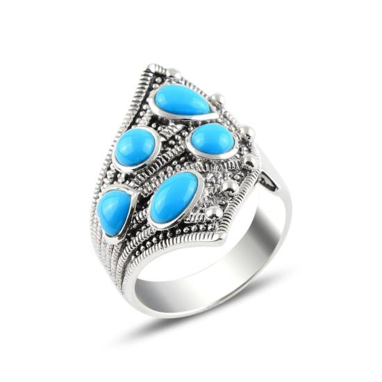 Turquoise & Marcasite Ring