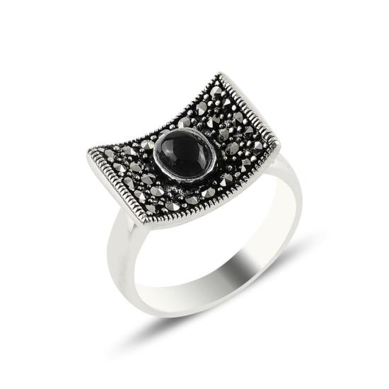 Wholesale Onyx & Marcasite Ring