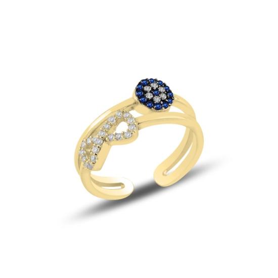 Wholesale Evil Eye & Infinity CZ Adjustable Size Ring