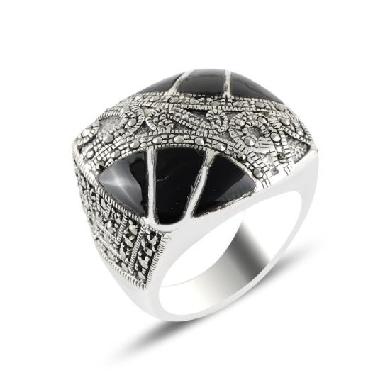 Wholesale Onyx & Marcasite Ring