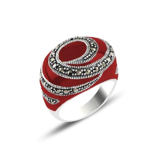 Wholesale Enamel & Marcasite Ring