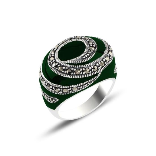 Wholesale Enamel & Marcasite Ring