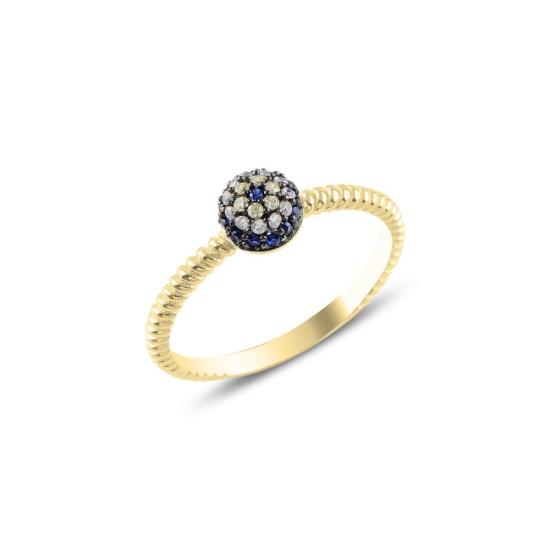 Wholesale Half Ball Evil Eye CZ Ring