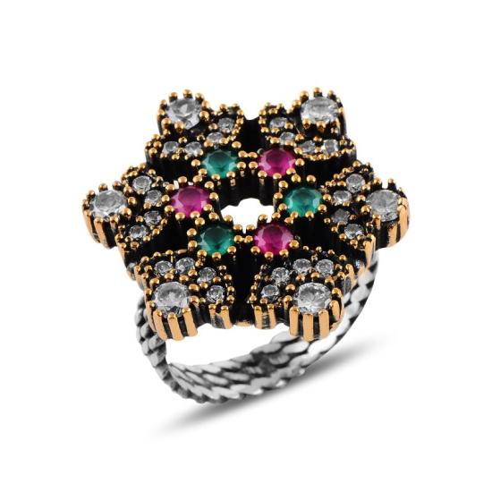 Wholesale Snowflake CZ Ottoman Style Ring