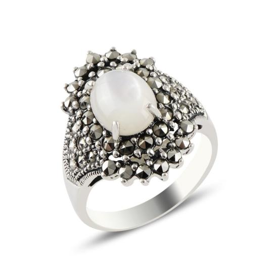 Wholesale Mother Of Pearl & Marcasite Ring