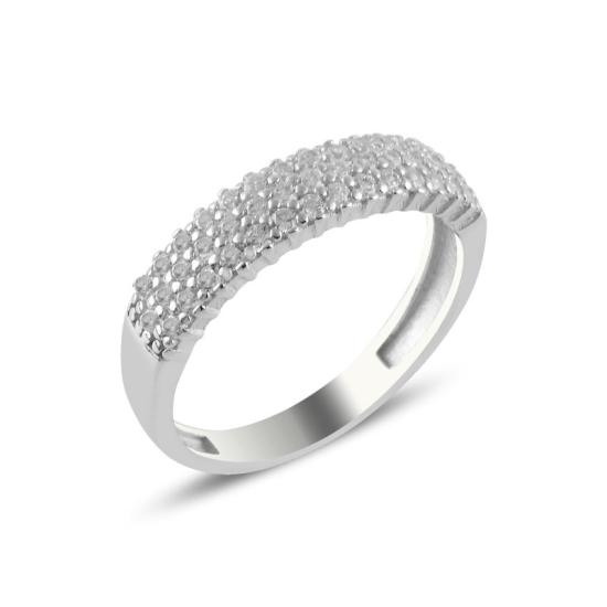 Wholesale Half Eternity CZ 3 Row Ring