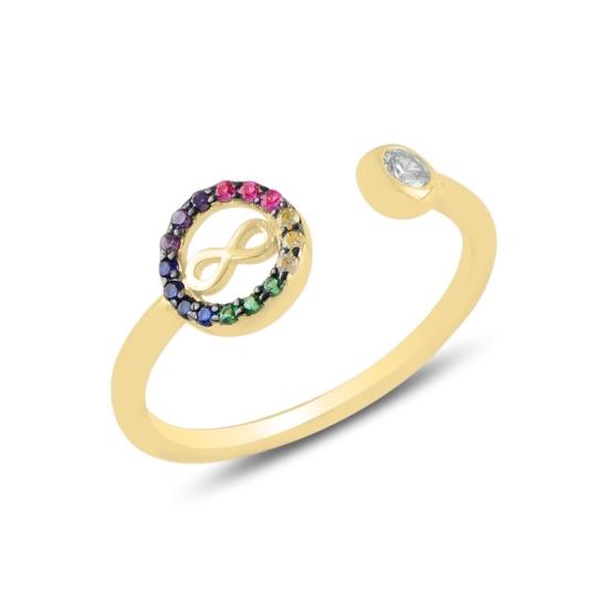 Wholesale Infinity Multi Color CZ Adjustable Size Ring