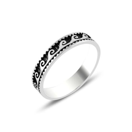 Toptan Oxidised Band Ring