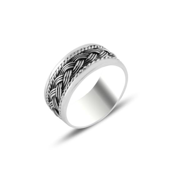 Toptan Oxidised Band Ring