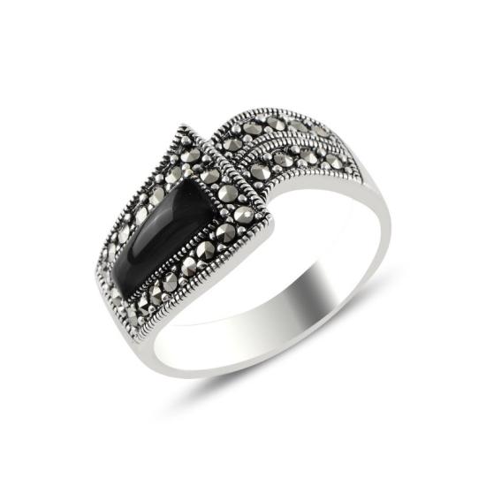 Wholesale Onyx & Marcasite Ring