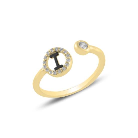 Wholesale -I- Initial CZ Adjustable Size Ring