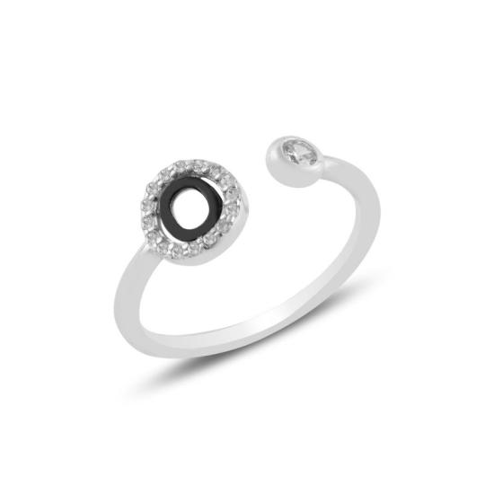 Wholesale -O- Initial CZ Adjustable Size Ring