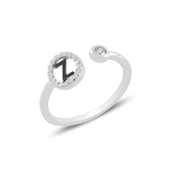 Wholesale -Z- Initial CZ Adjustable Size Ring