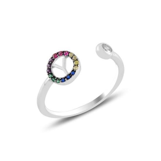 Wholesale -Y- Initial Mix Color CZ Adjustable Size Ring