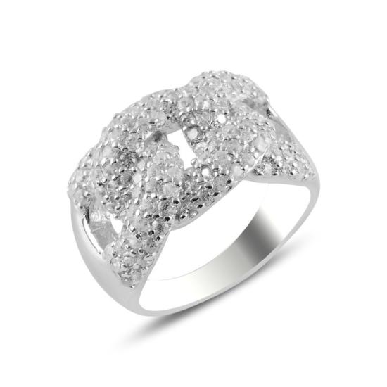 Wholesale Chain Pattern CZ Ring