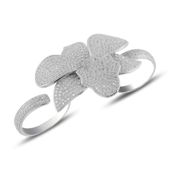 Wholesale CZ Two Fingers Ring