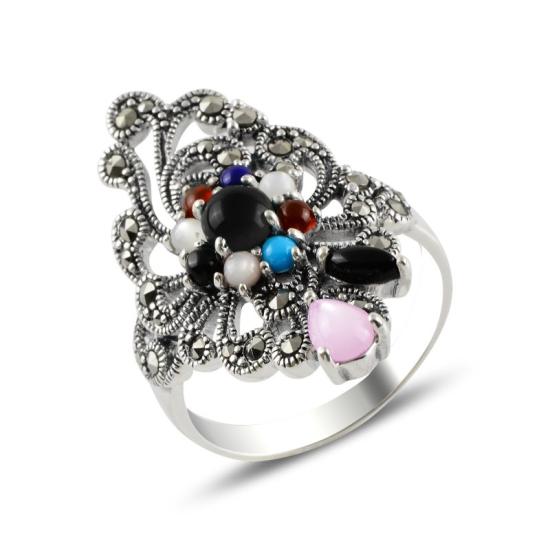 Wholesale Marcasite & Mix Naturel Stone Ring