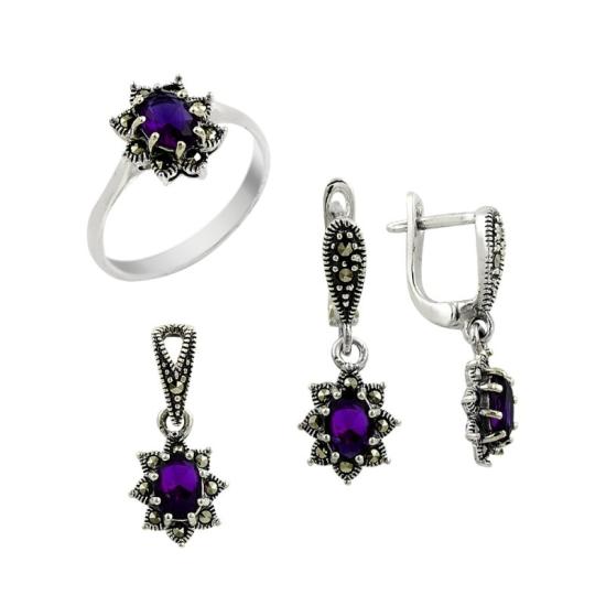 Wholesale Silver Marcasite Set