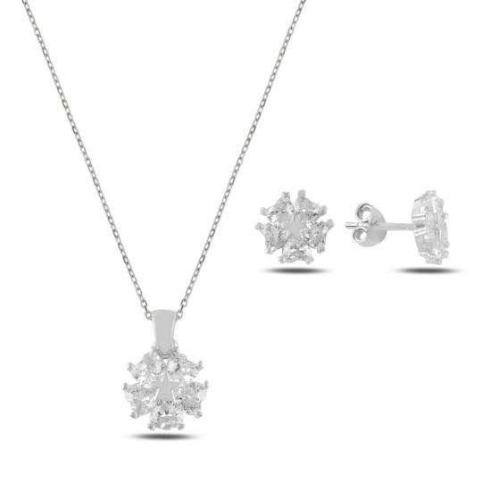 Wolesale Heart CZ Flower & Star Set