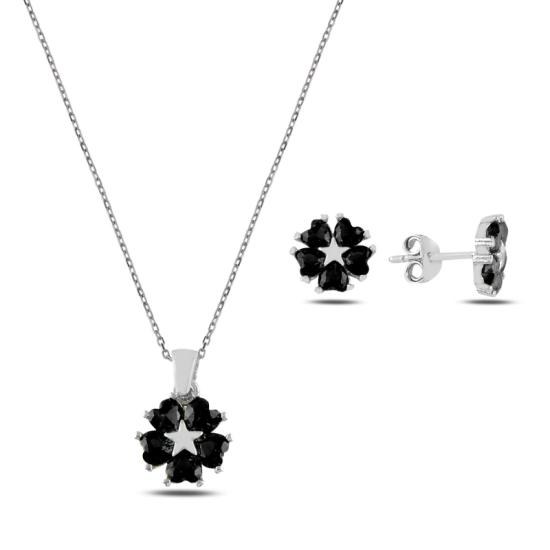 Wolesale Heart CZ Flower & Star Set