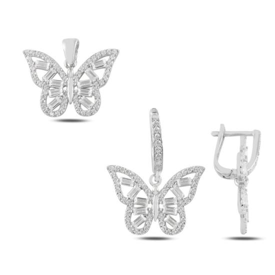 Wolesale Butterfly Baguette CZ Set