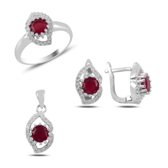 Wolesale Opaque Ruby CZ Set