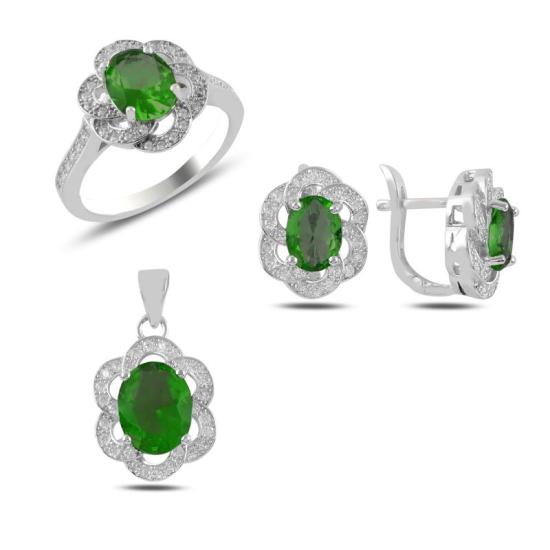 Wolesale Emerald CZ Set