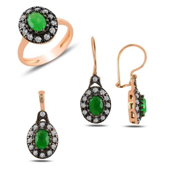 Wolesale Emerald CZ Set