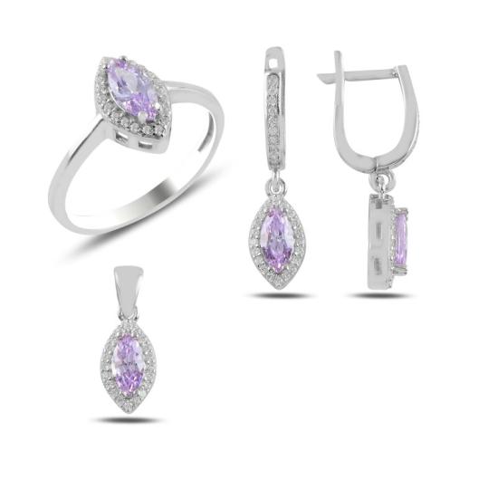 Wolesale Marquise CZ Halo Solitaire Set