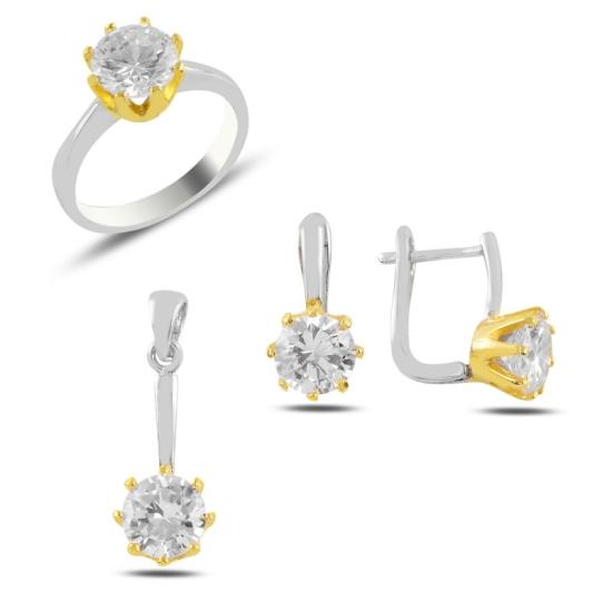 Wolesale CZ Solitaire Dual Color Set