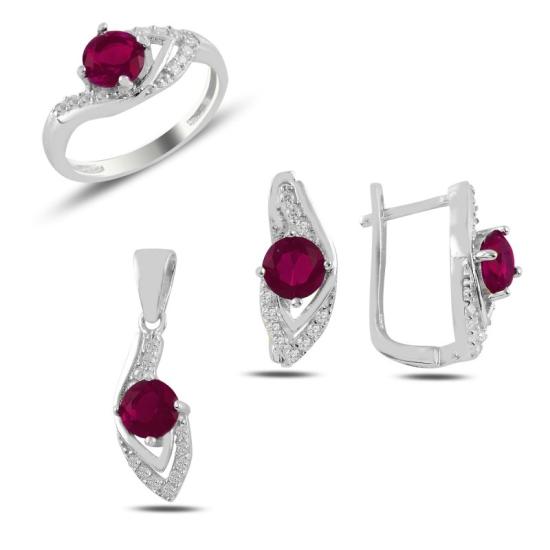 Wolesale Opaque Ruby CZ Set