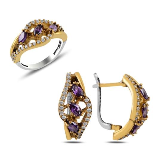 Wolesale Amethyst CZ Ottoman Style Set