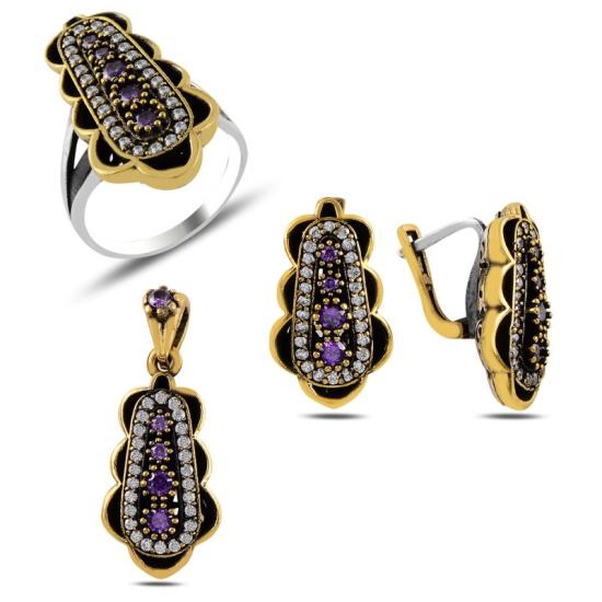 Wolesale Amethyst CZ Ottoman Style Set