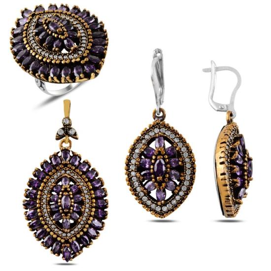 Wolesale Amethyst CZ Ottoman Style Set