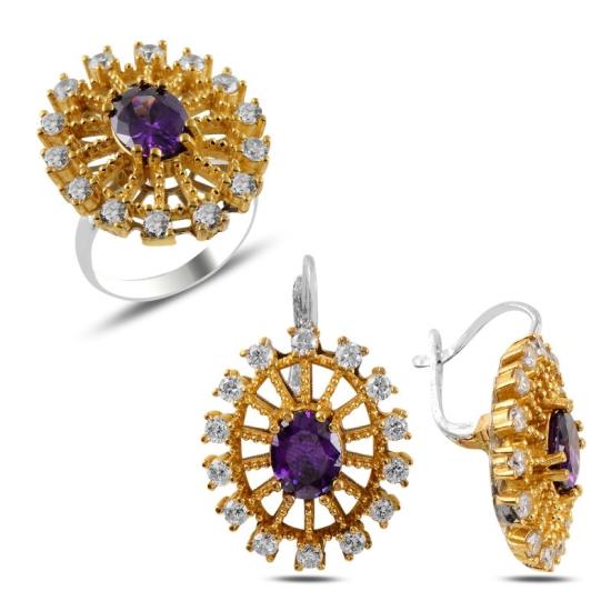 Wolesale Amethyst CZ Ottoman Style Set