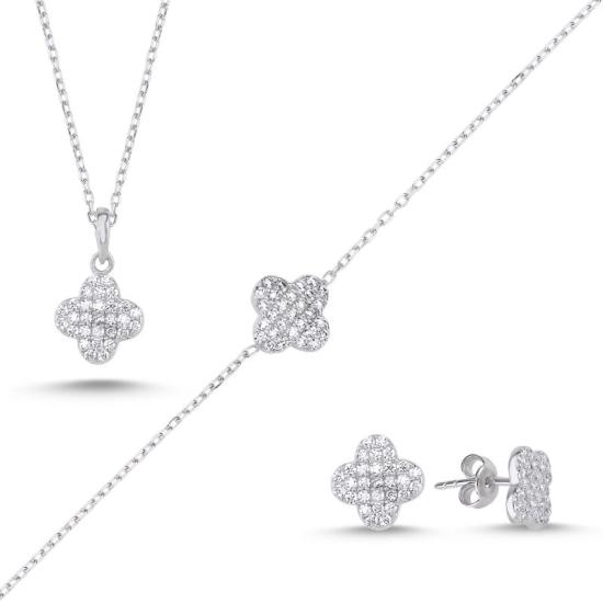 Wolesale Quatrefoil CZ Set