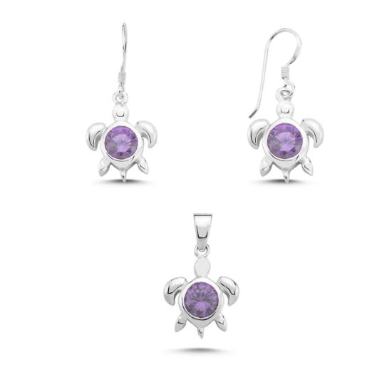 Wolesale Turtle Solitaire CZ Earrings