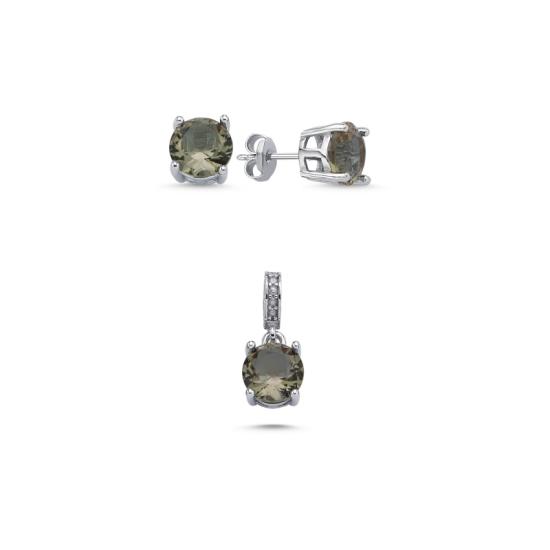 Wolesale 8mm Round Zultanite CZ Solitaire Set