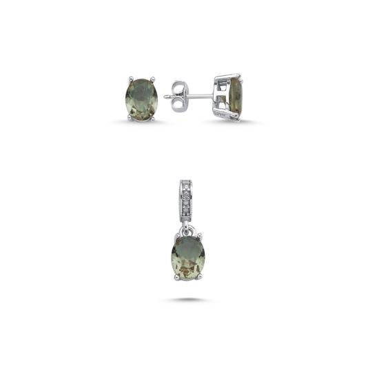 Wolesale 6x8mm Oval Zultanite CZ Solitaire Set