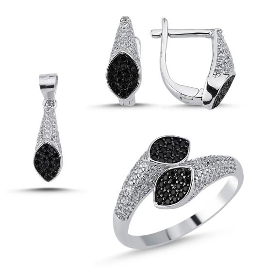 Wolesale Black And White CZ Ring