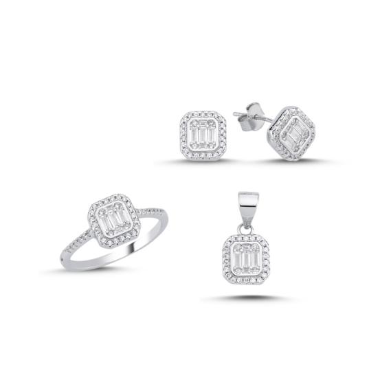 Wolesale Baguette Square CZ Set