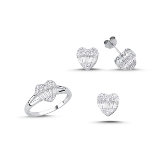 Wolesale Heart Baguette CZ Set