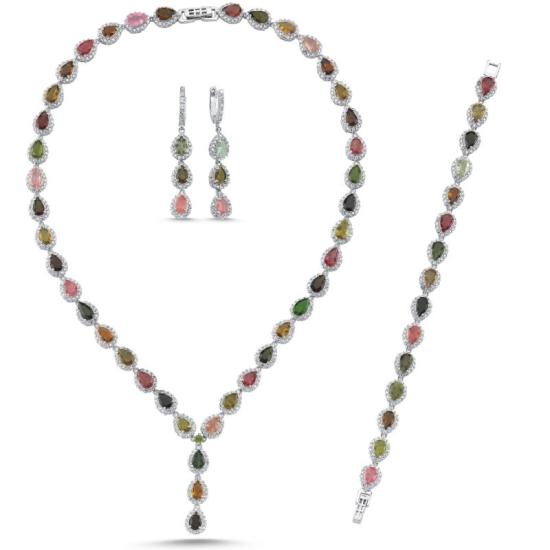 Wholesale Natural Tourmaline Bridal Set